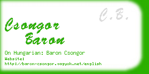 csongor baron business card